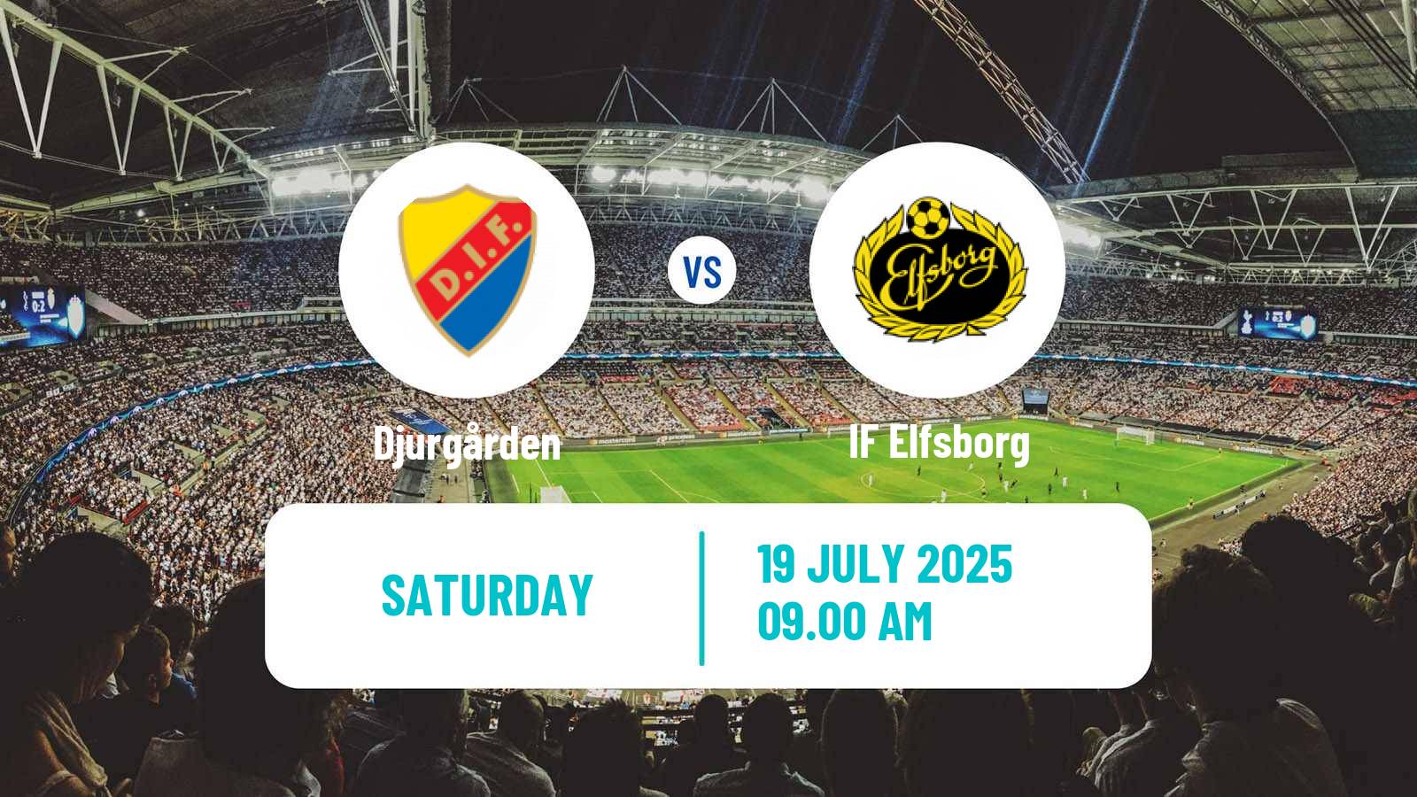 Soccer Swedish Allsvenskan Djurgården - Elfsborg
