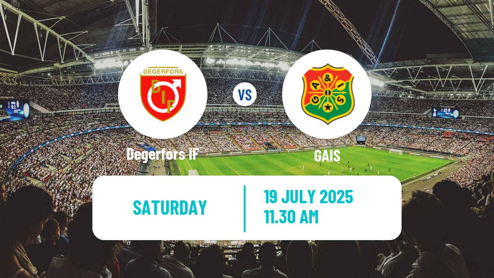 Football Swedish Allsvenskan Degerfors - GAIS