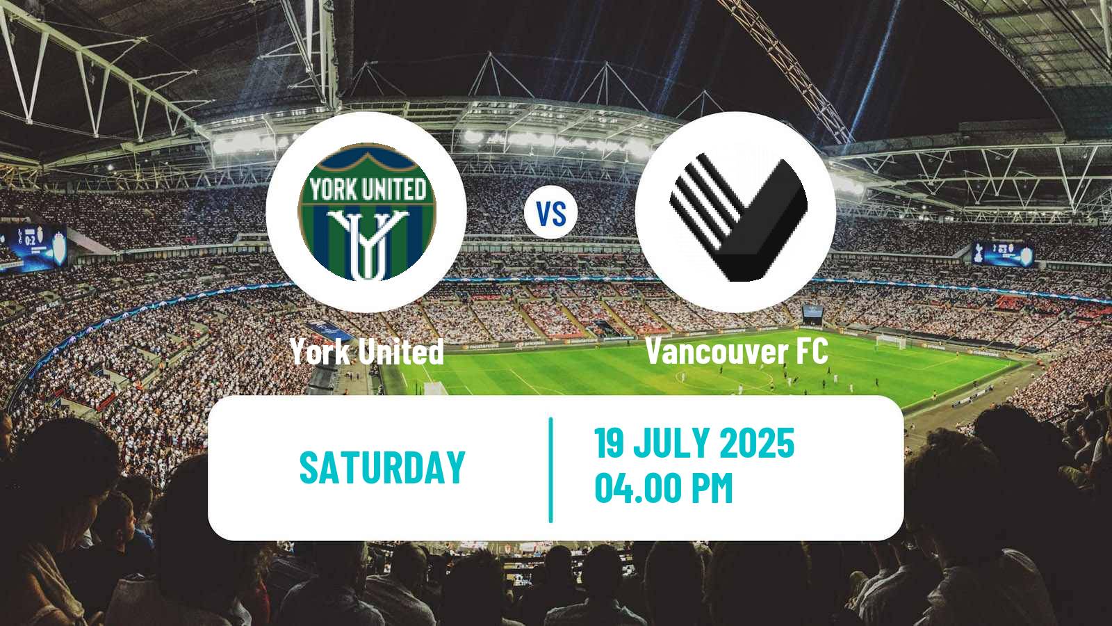 Soccer Canadian Premier League York United - Vancouver FC