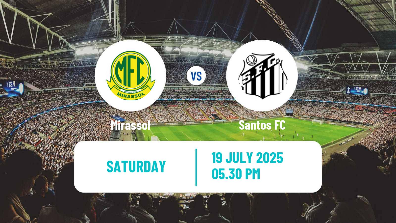 Soccer Brazilian Serie A Mirassol - Santos