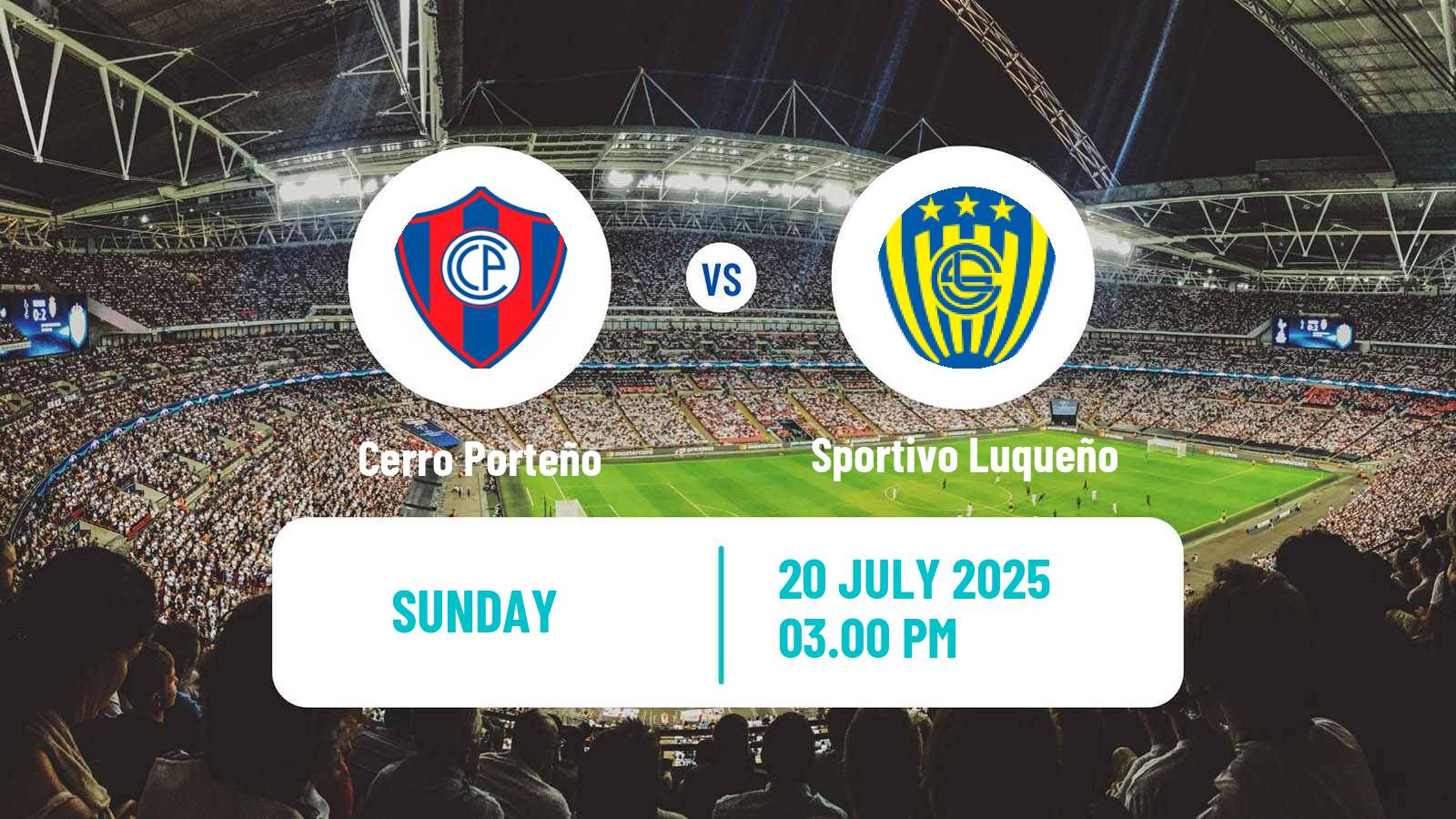 Soccer Paraguayan Primera Division Cerro Porteño - Sportivo Luqueño