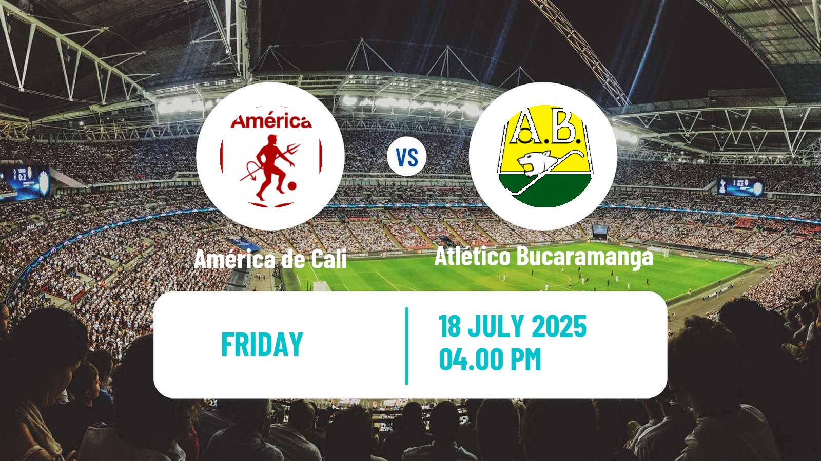 Football Colombian Primera A América de Cali - Atlético Bucaramanga