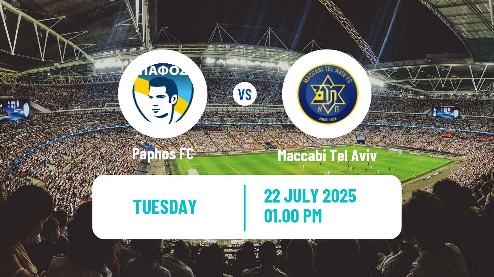 Football UEFA Champions League Paphos - Maccabi Tel Aviv