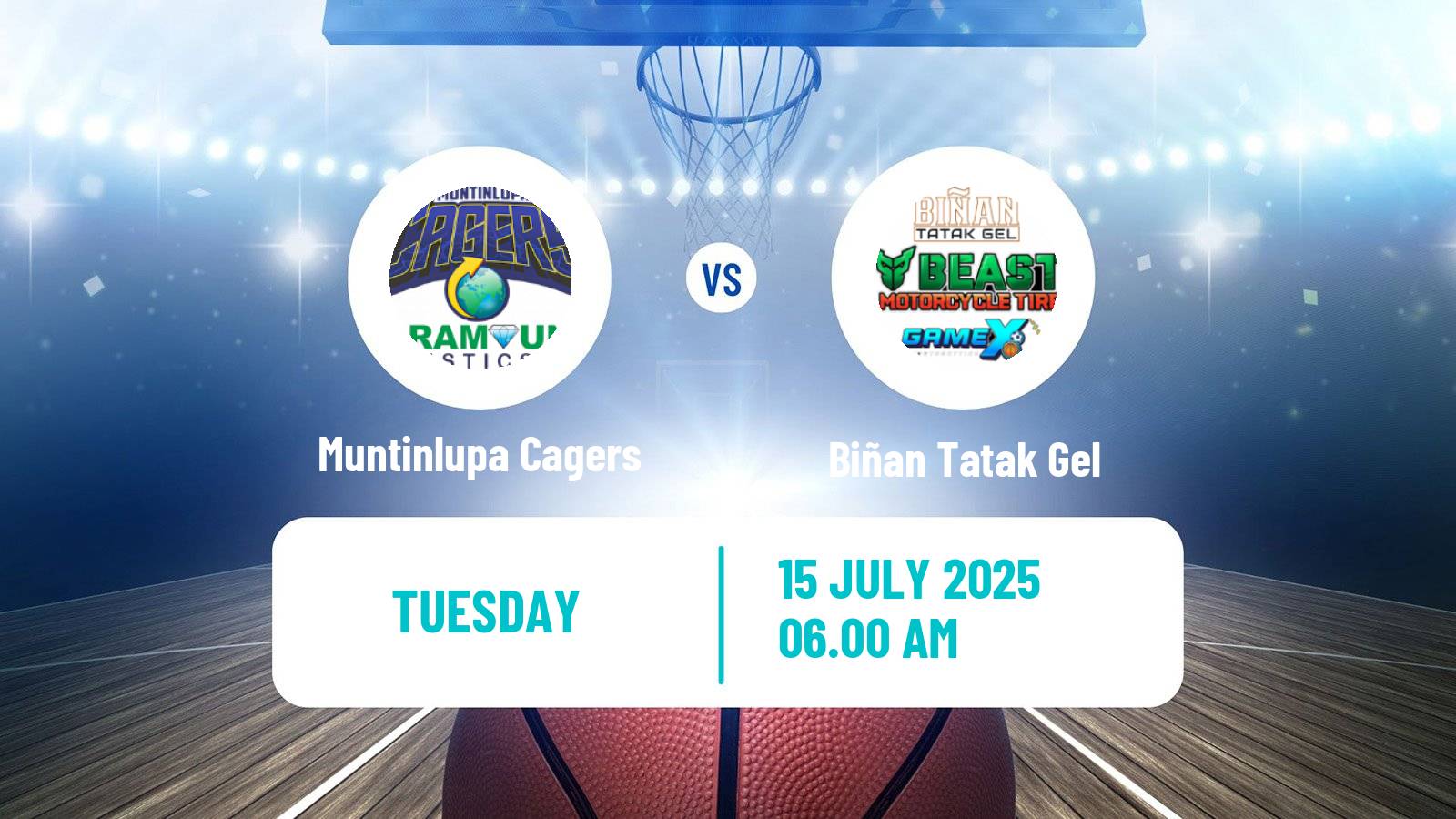 Basketball Philippines MBPL  Muntinlupa Cagers - Biñan Tatak Gel