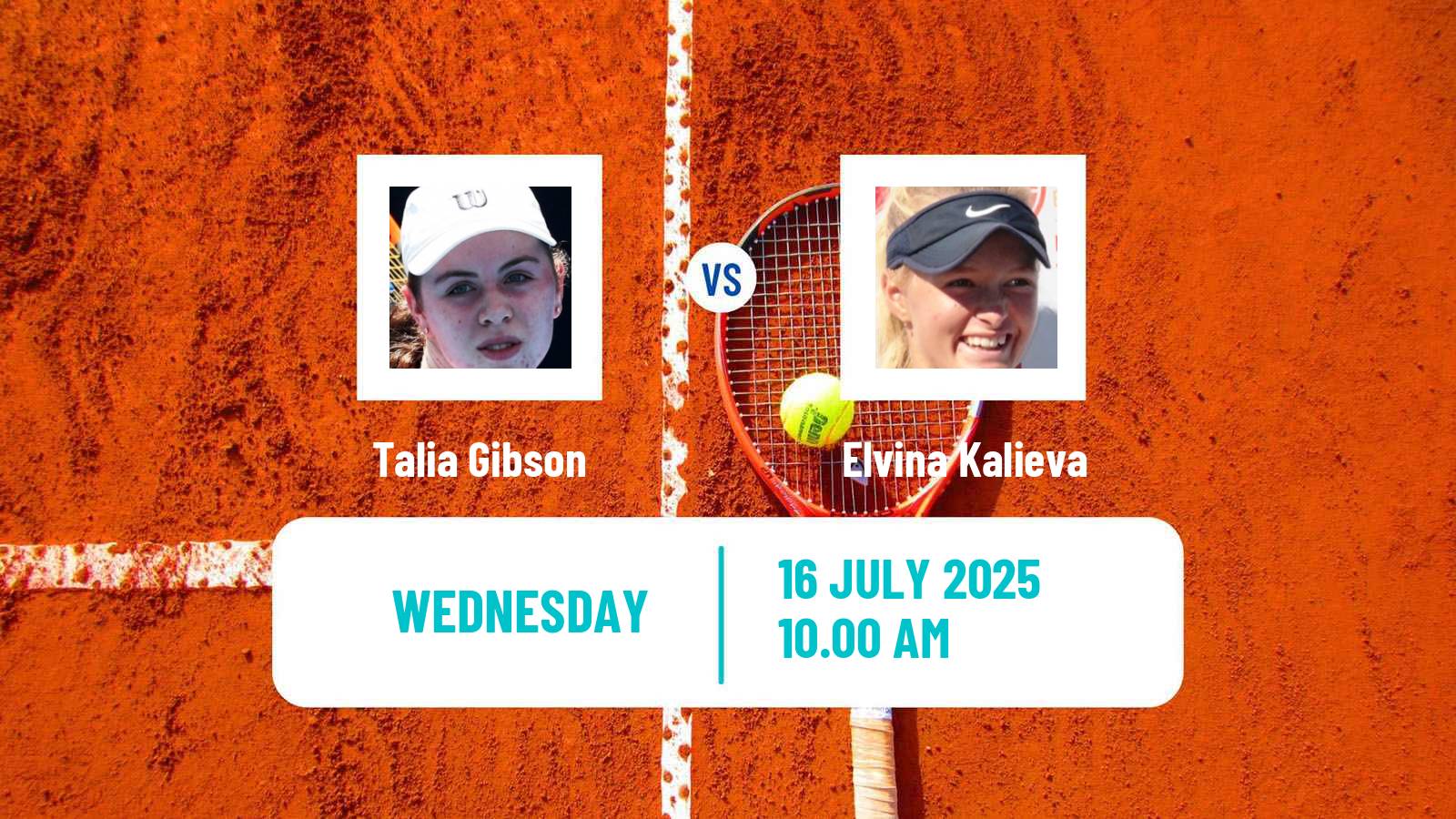 Tennis ITF W75 Granby Women Talia Gibson - Elvina Kalieva