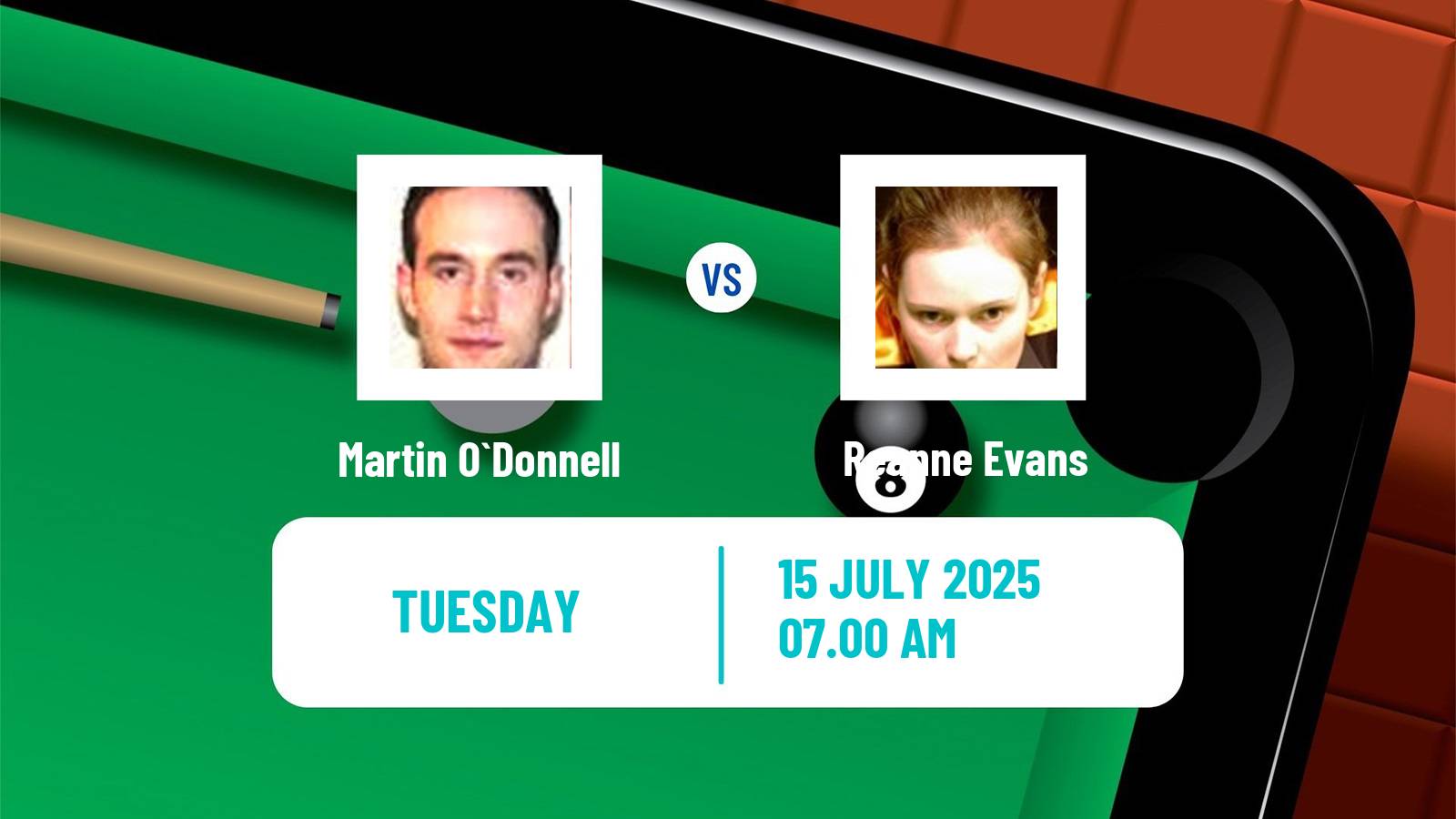 Snooker Championship League Martin O`Donnell - Reanne Evans