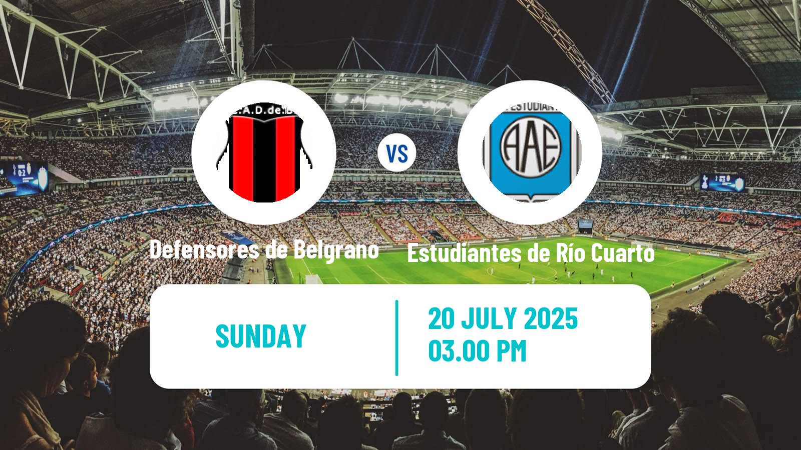 Football Argentinian Primera Nacional Defensores de Belgrano - Estudiantes de Río Cuarto