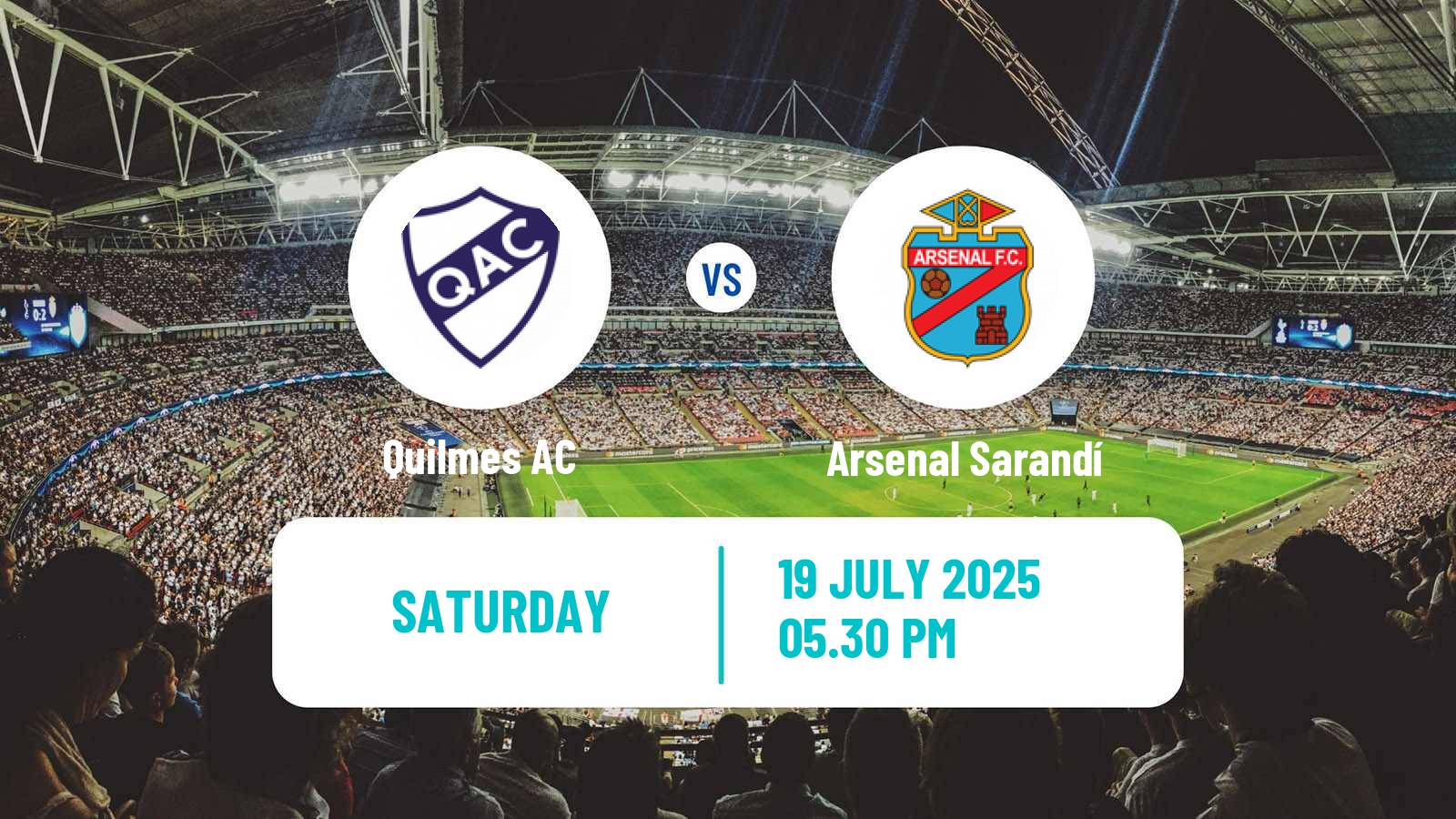 Football Argentinian Primera Nacional Quilmes - Arsenal Sarandí