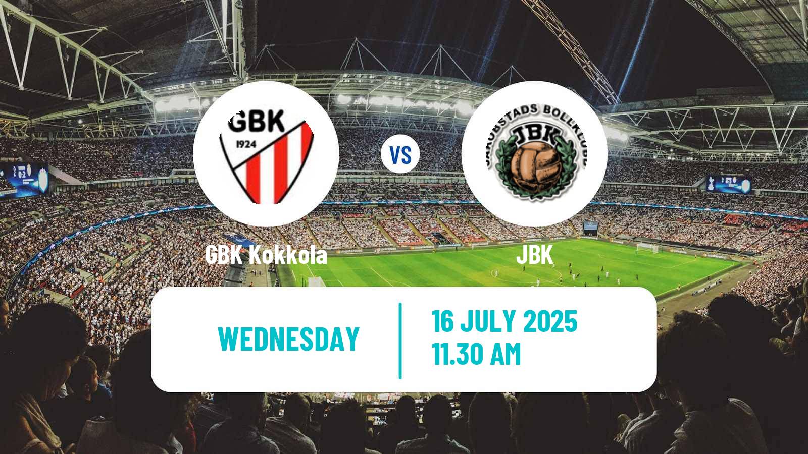 Football Finnish Kakkonen Group C GBK Kokkola - JBK