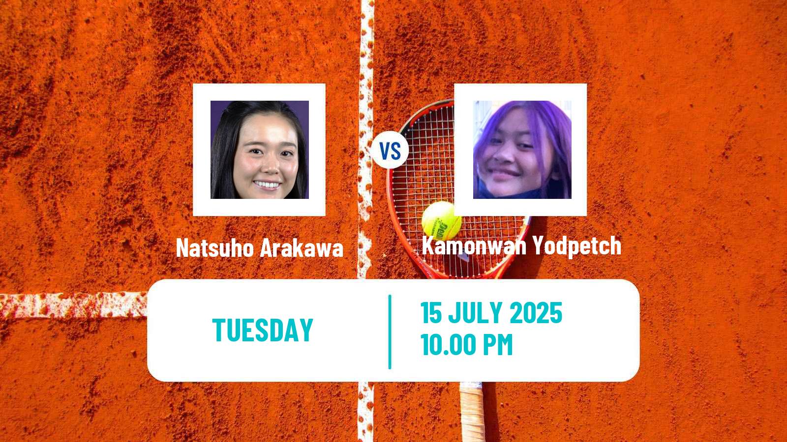 Tennis ITF W15 Nakhon Pathom Women Natsuho Arakawa - Kamonwan Yodpetch