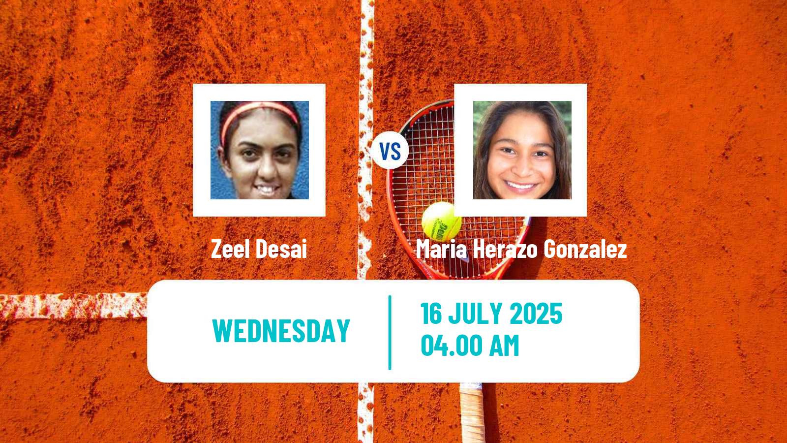 Tennis ITF W15 Nakhon Pathom Women Zeel Desai - Maria Herazo Gonzalez