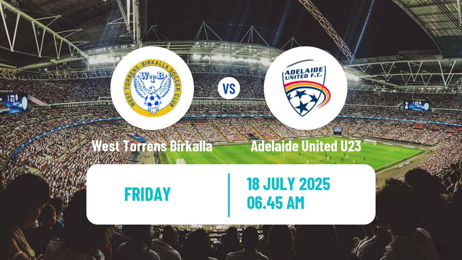 Soccer Australian NPL South Australian West Torrens Birkalla - Adelaide United U23