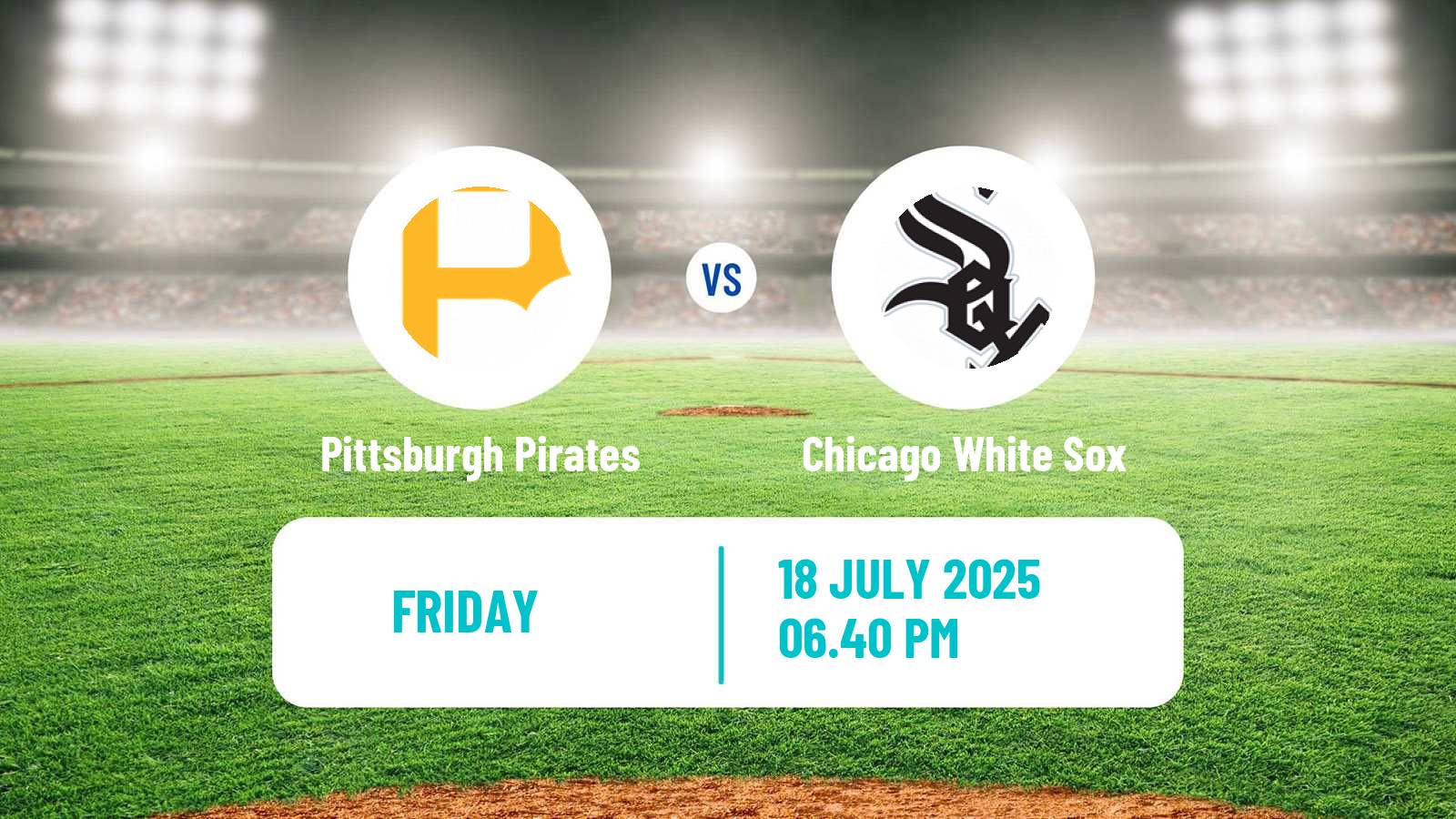 Baseball MLB Pittsburgh Pirates - Chicago White Sox