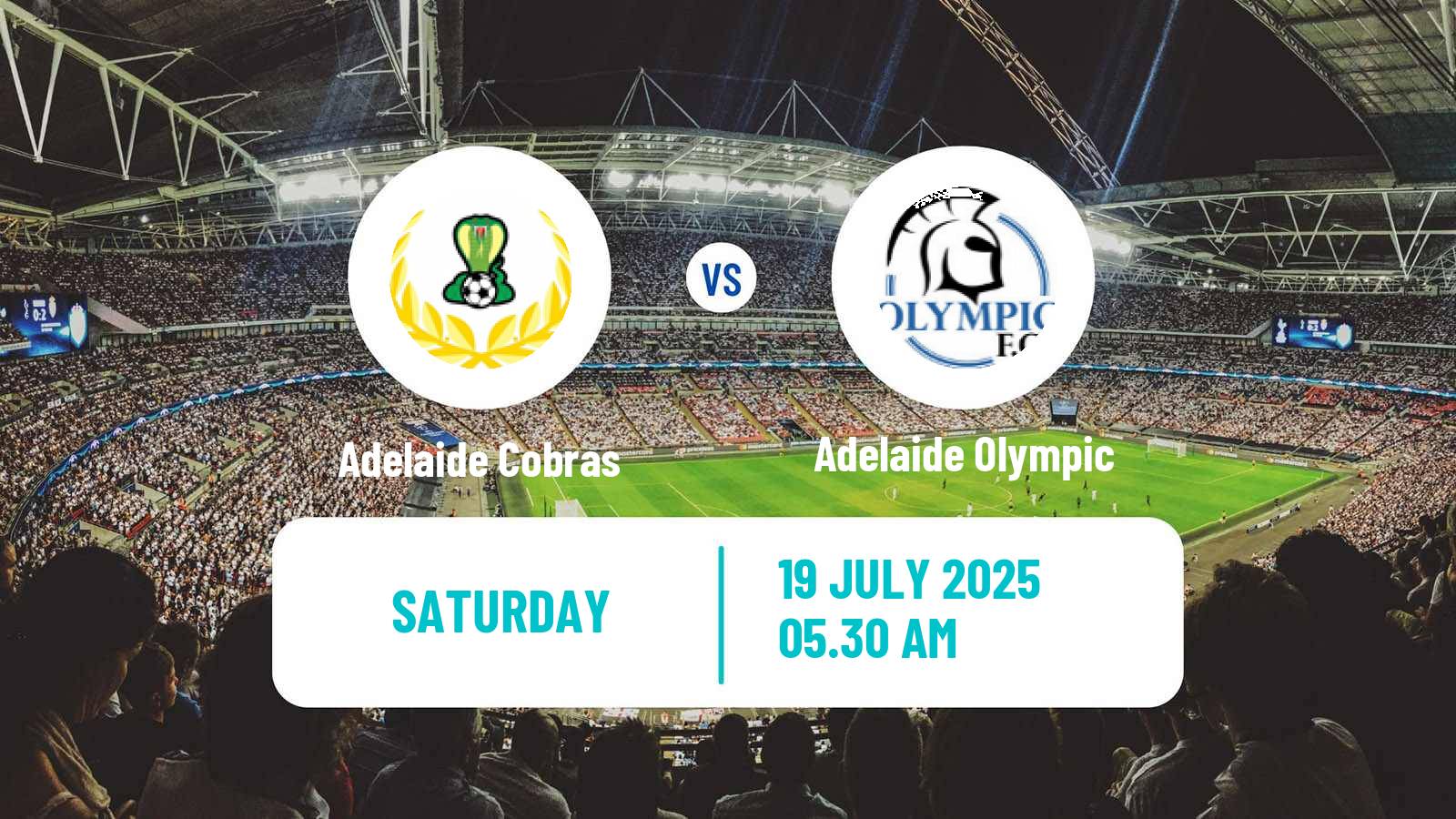 Football Australian SA State League Adelaide Cobras - Adelaide Olympic