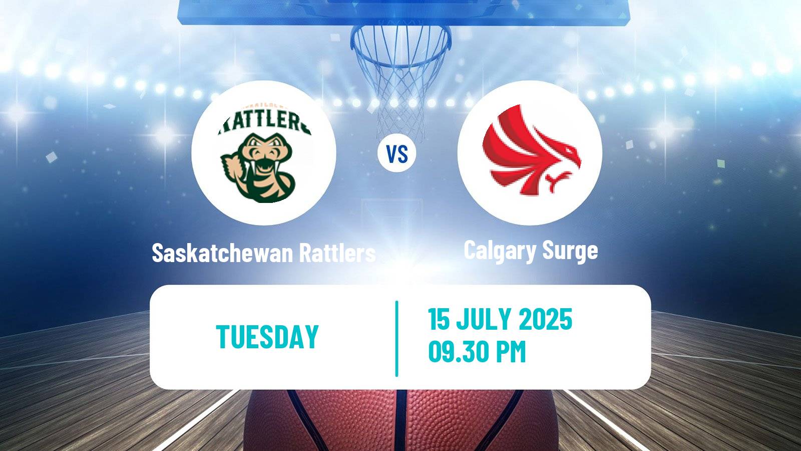 Basketball Canadian CEBL Saskatchewan Rattlers - Calgary Surge