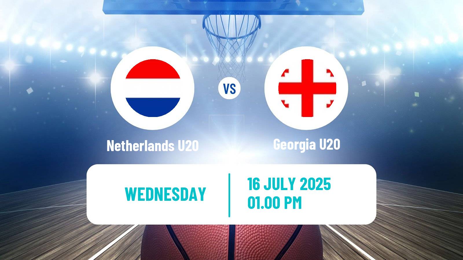 Basketball EuroBasket U20 B Netherlands U20 - Georgia U20