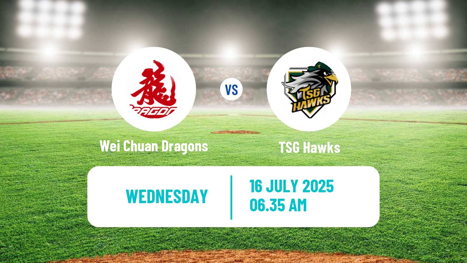 Baseball Taiwan CPBL Wei Chuan Dragons - TSG Hawks