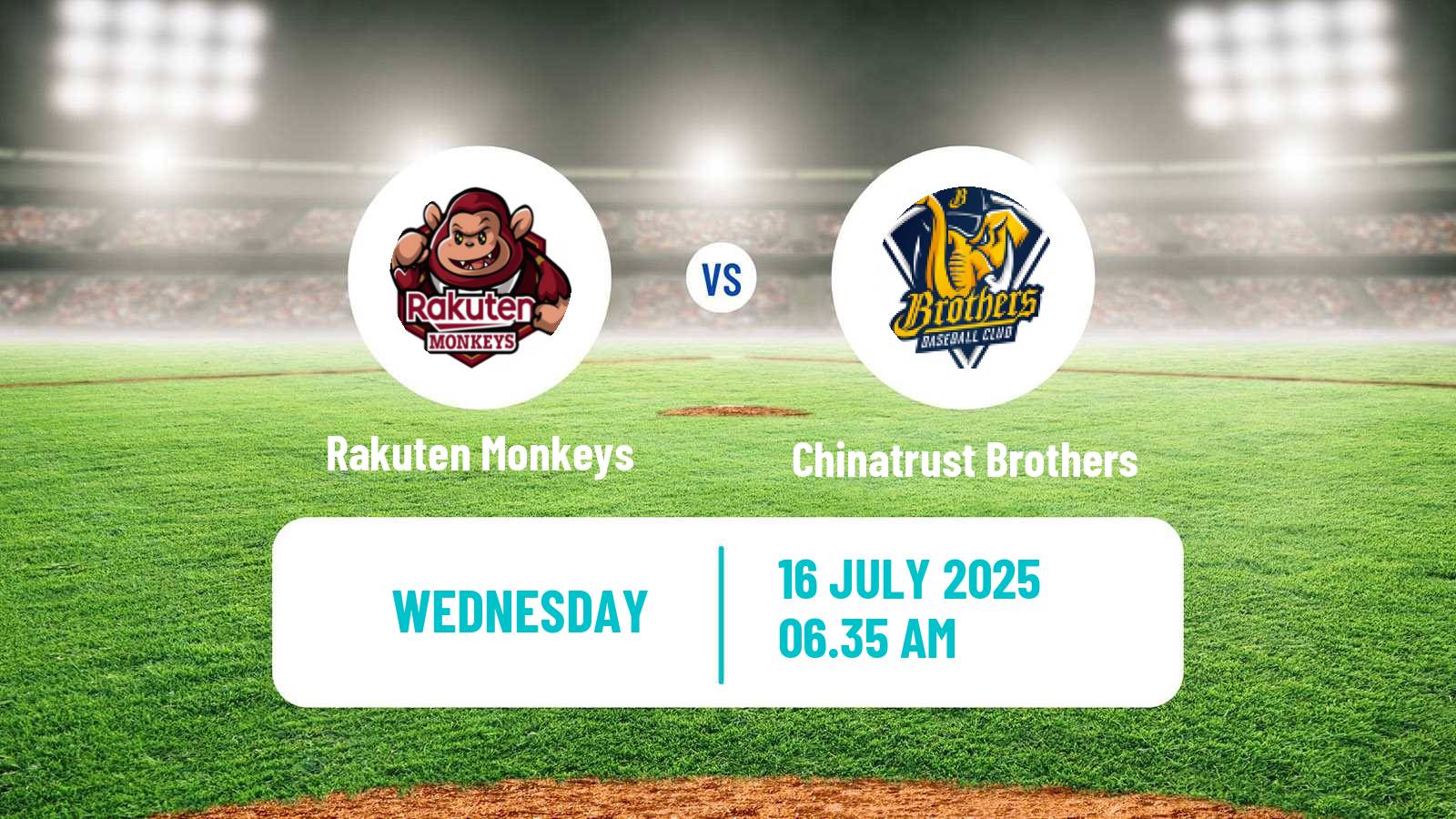 Baseball Taiwan CPBL Rakuten Monkeys - Chinatrust Brothers