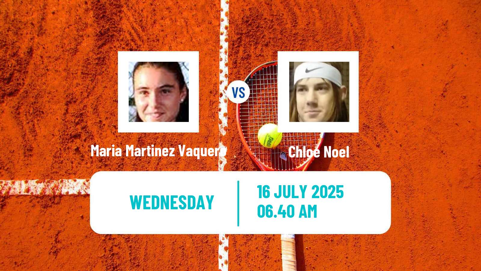 Tennis ITF W75 Vitoria Gasteiz Women 2025 Maria Martinez Vaquero - Chloe Noel