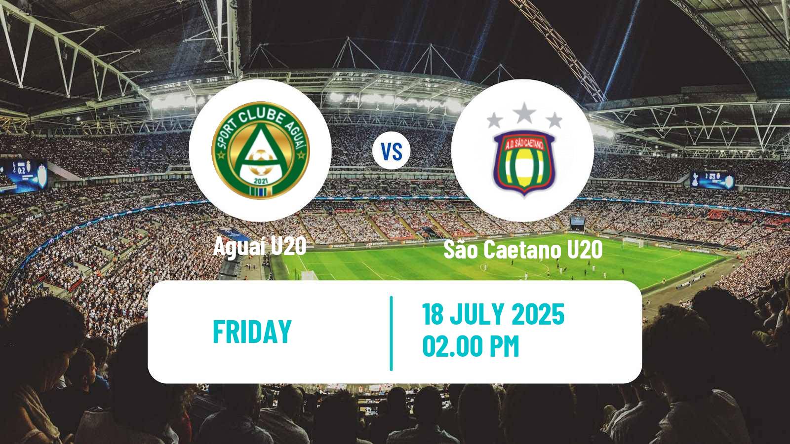 Football Brazilian Paulista U20 Aguaí U20 - São Caetano U20