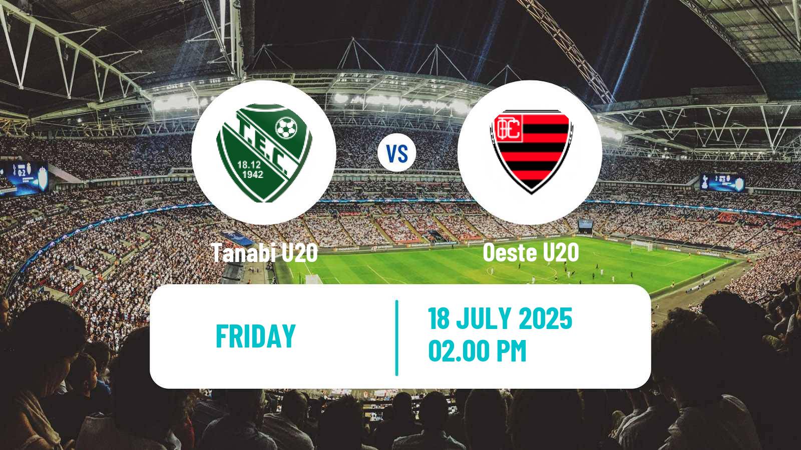 Football Brazilian Paulista U20 Tanabi U20 - Oeste U20