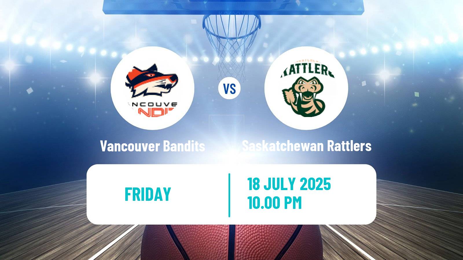 Basketball Canadian CEBL Vancouver Bandits - Saskatchewan Rattlers