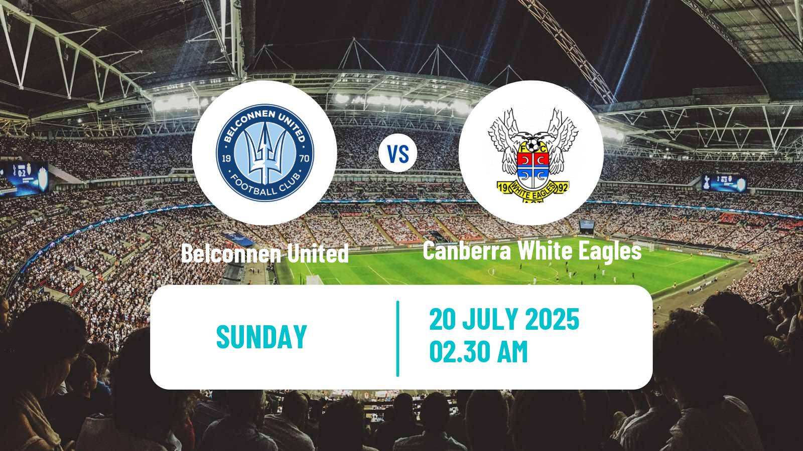 Soccer Australian Capital Premier League Belconnen United - Canberra White Eagles