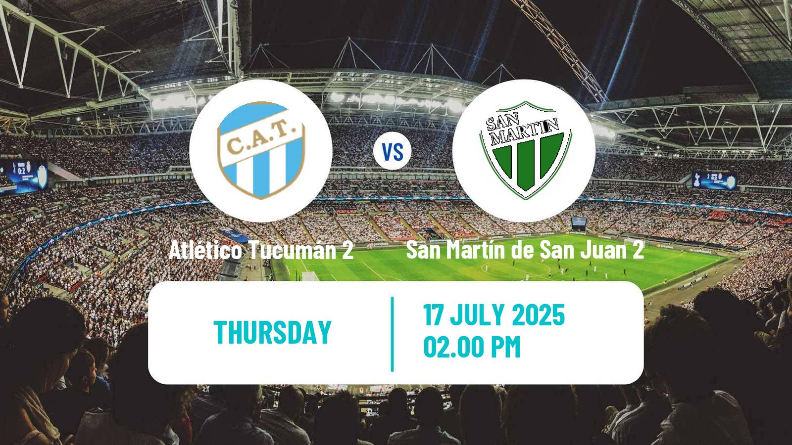 Football Argentinian Reserve League Atlético Tucumán 2 - San Martín de San Juan 2