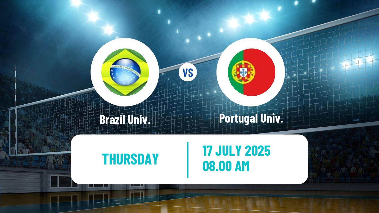 Volleyball Universiade Volleyball Brazil Univ. - Portugal Univ.