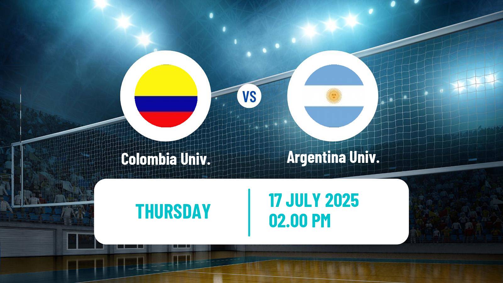 Volleyball Universiade Volleyball Colombia Univ. - Argentina Univ.