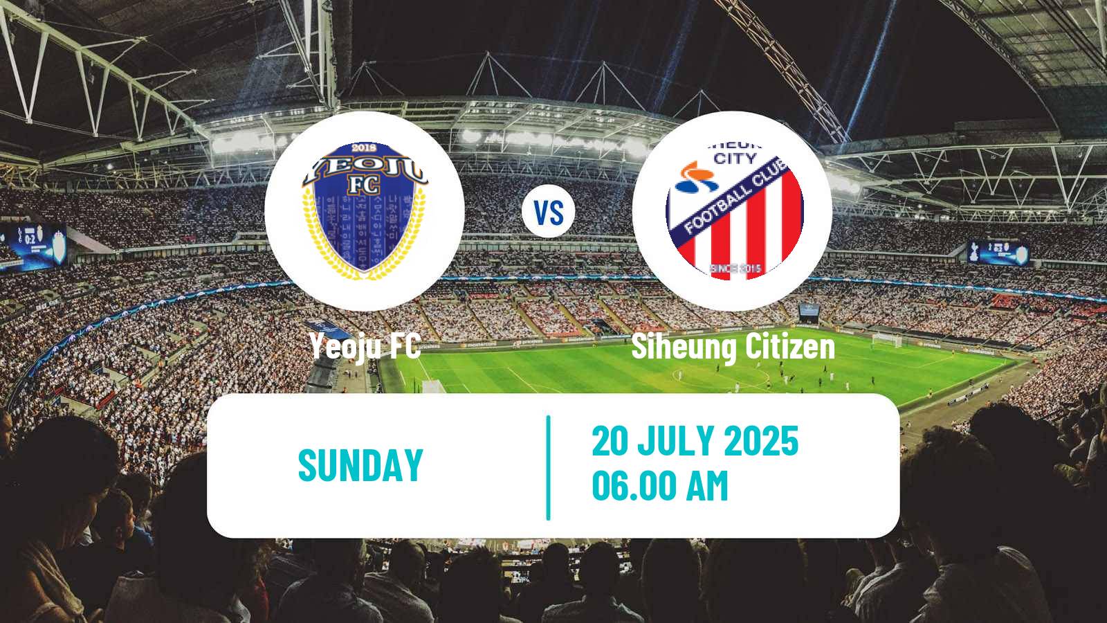 Football South Korean K3 League Yeoju - Siheung Citizen