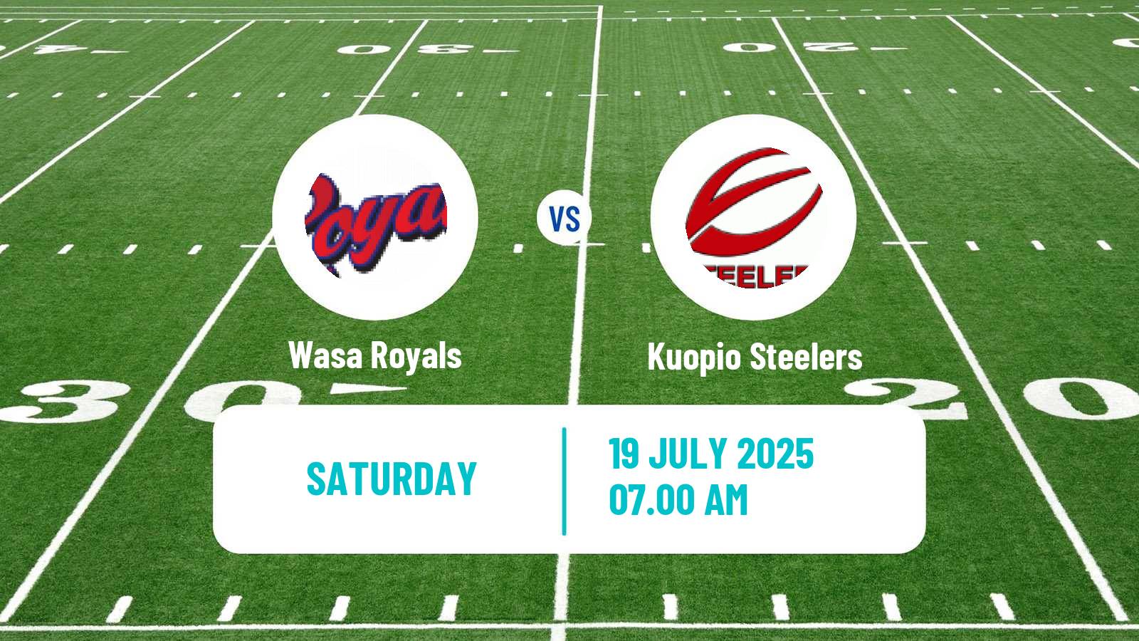 American football Finnish Vaahteraliiga Wasa Royals - Kuopio Steelers