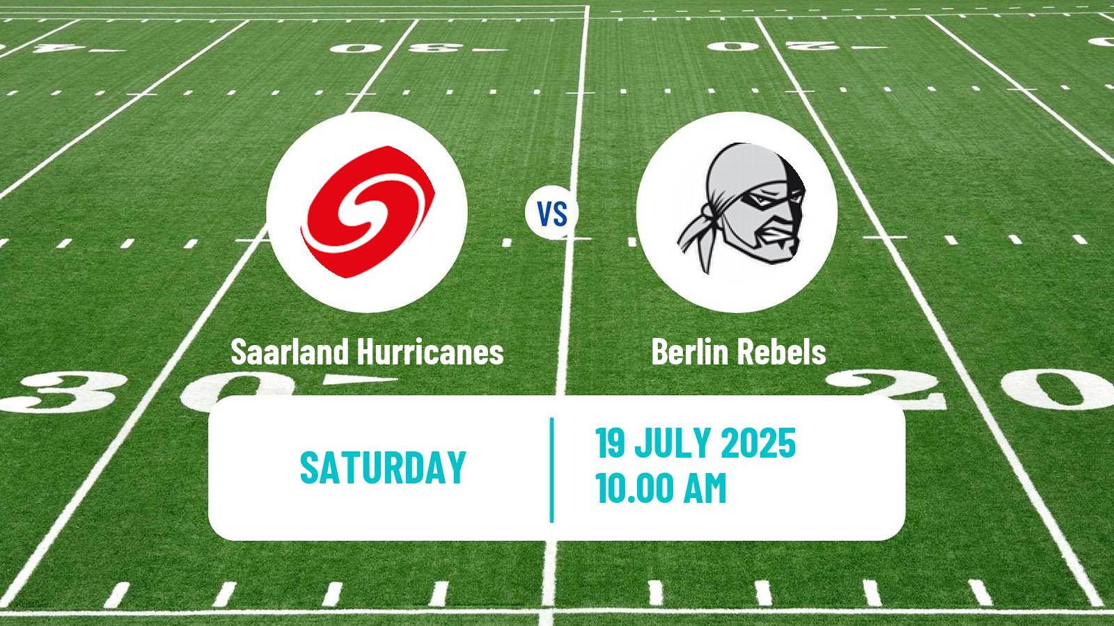 American football German GFL Saarland Hurricanes - Berlin Rebels