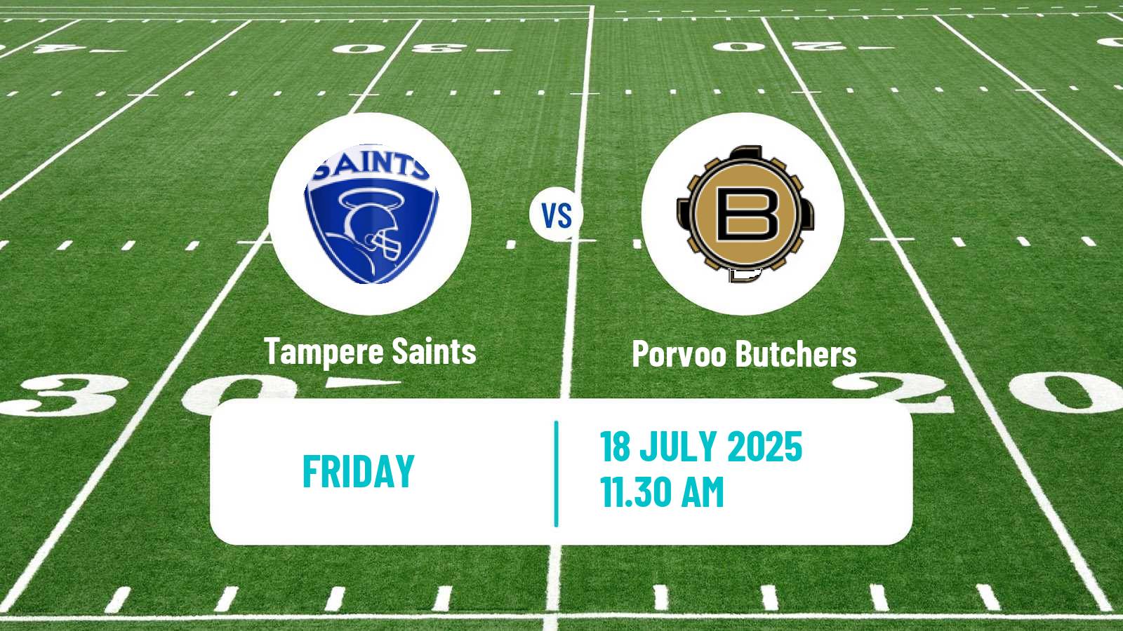 American football Finnish Vaahteraliiga Tampere Saints - Porvoo Butchers