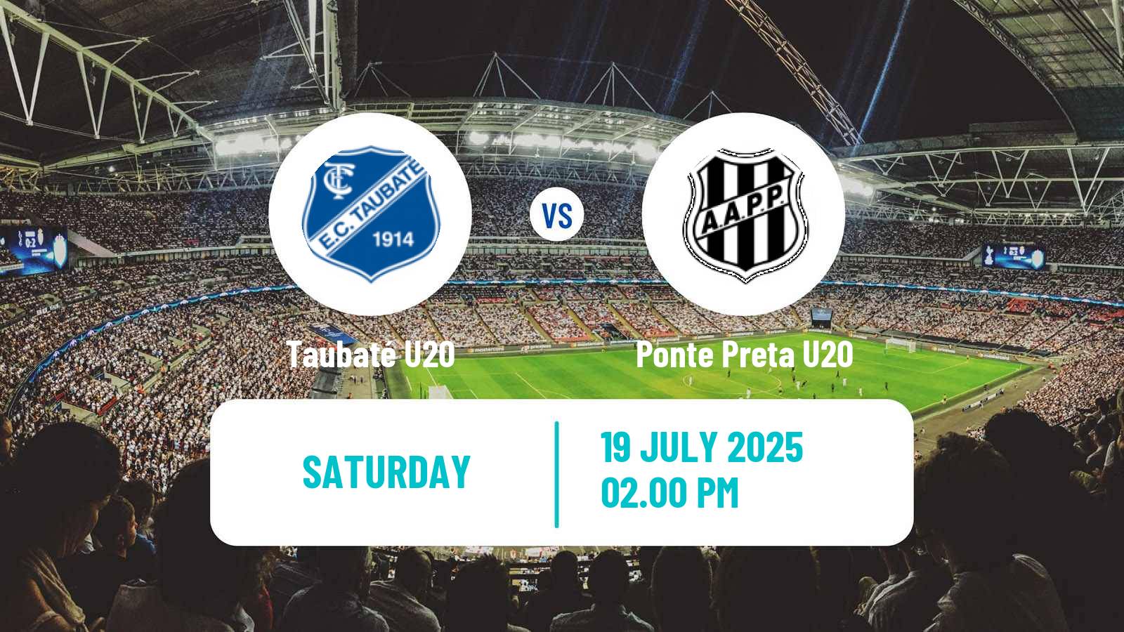 Football Brazilian Paulista U20 Taubaté U20 - Ponte Preta U20