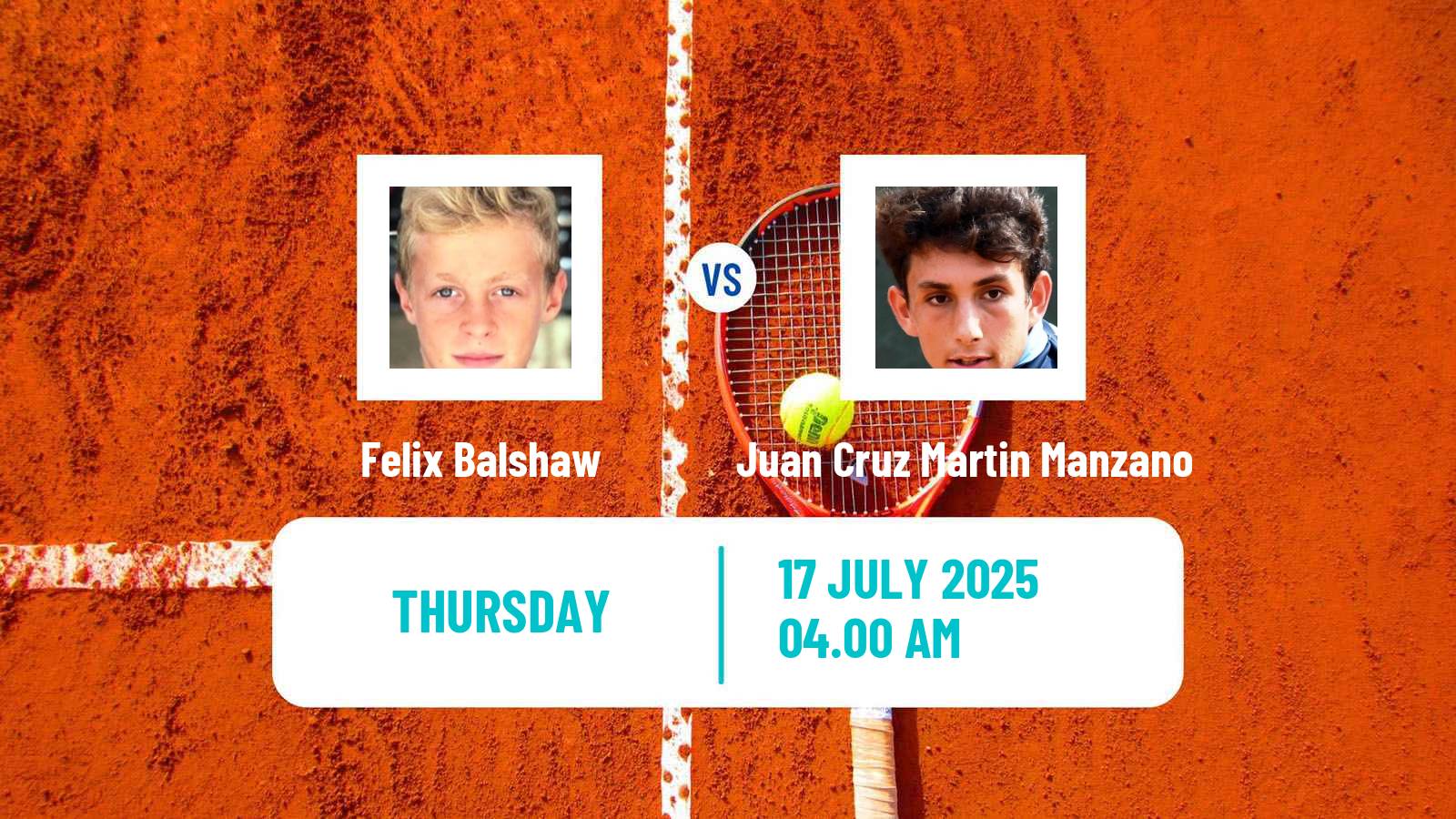 Tennis ITF M15 Nova Gorica Men Felix Balshaw - Juan Cruz Martin Manzano