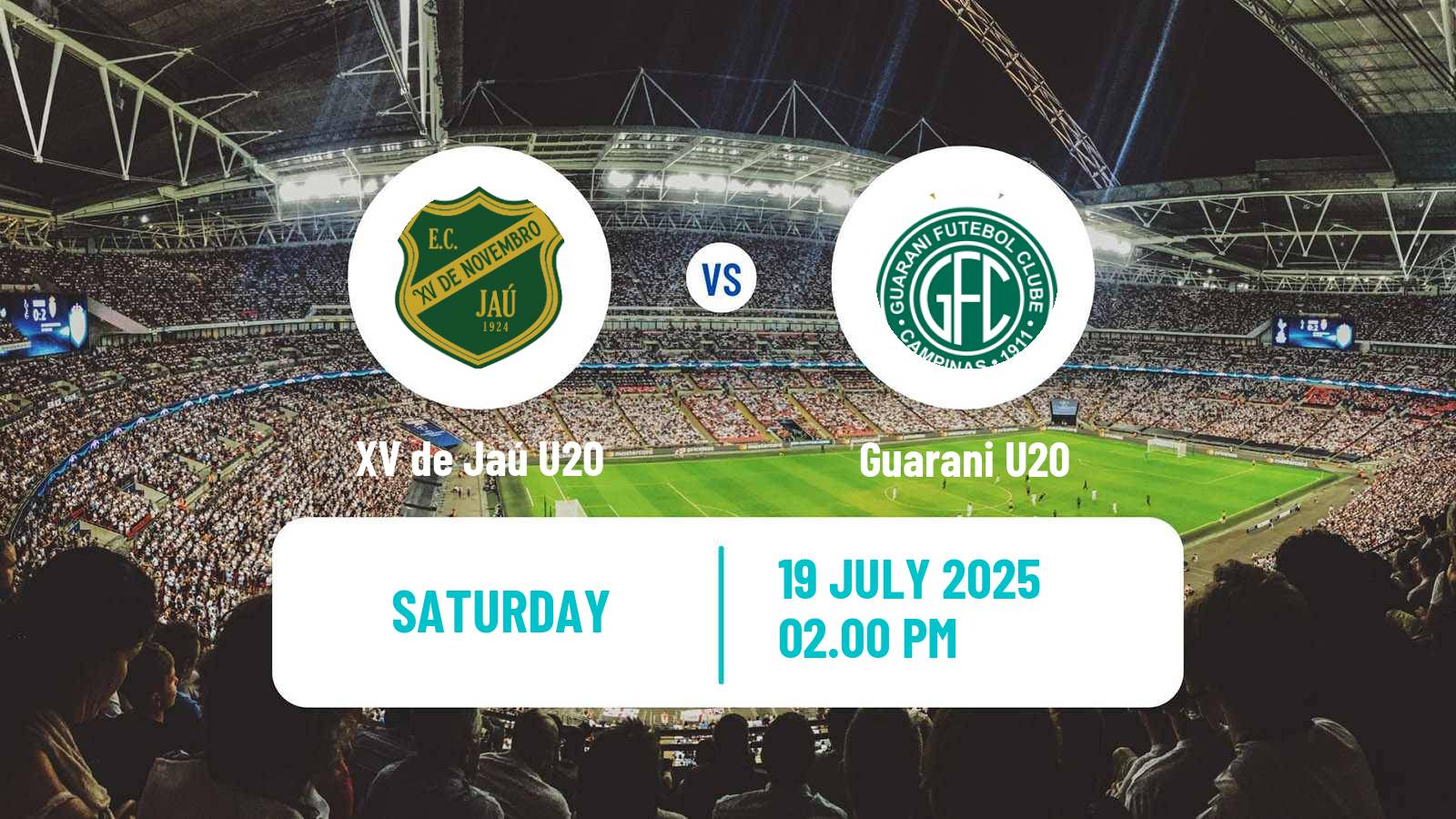 Football Brazilian Paulista U20 XV de Jaú U20 - Guarani U20