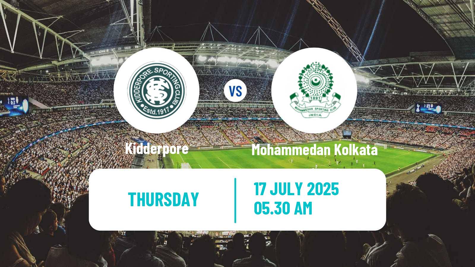Football Calcutta Premier Division Kidderpore - Mohammedan Kolkata