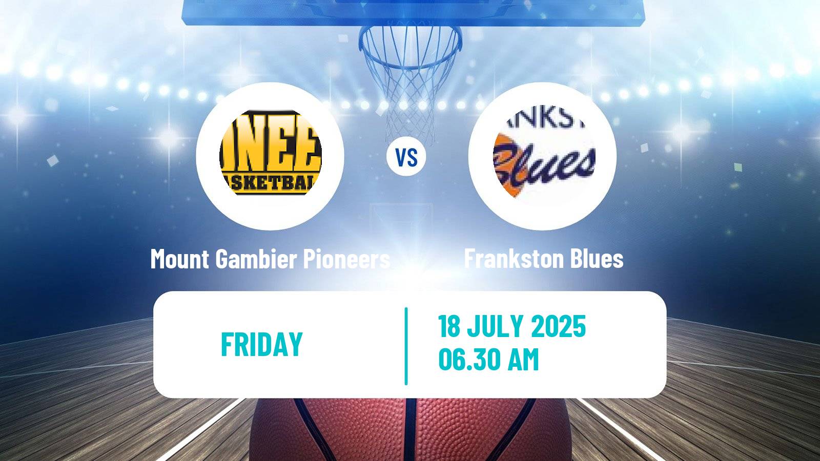 Basketball Australian NBL1 South Mount Gambier Pioneers - Frankston Blues