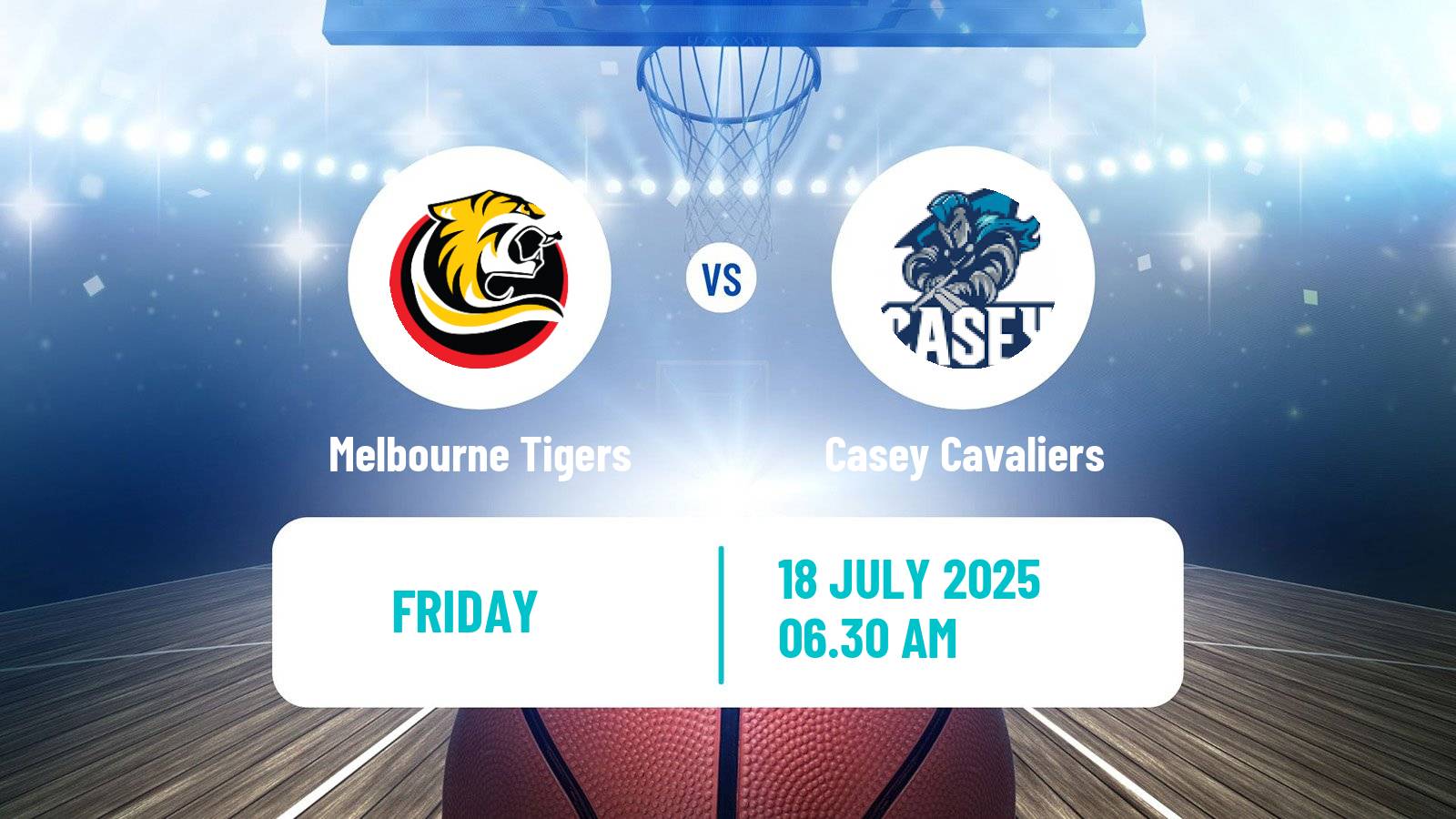 Basketball Australian NBL1 South Melbourne Tigers - Casey Cavaliers