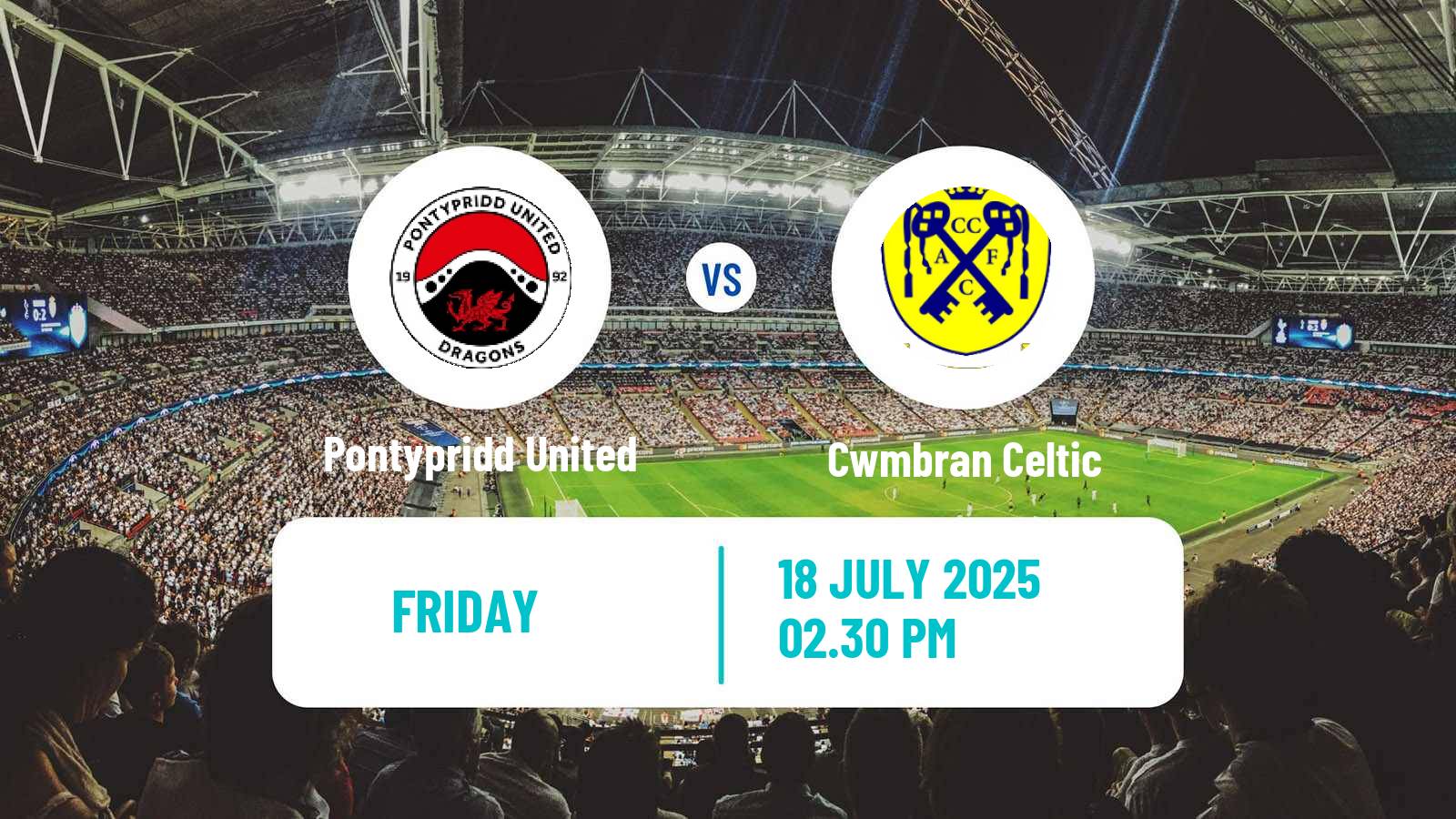 Football Welsh League Cup Pontypridd United - Cwmbran Celtic