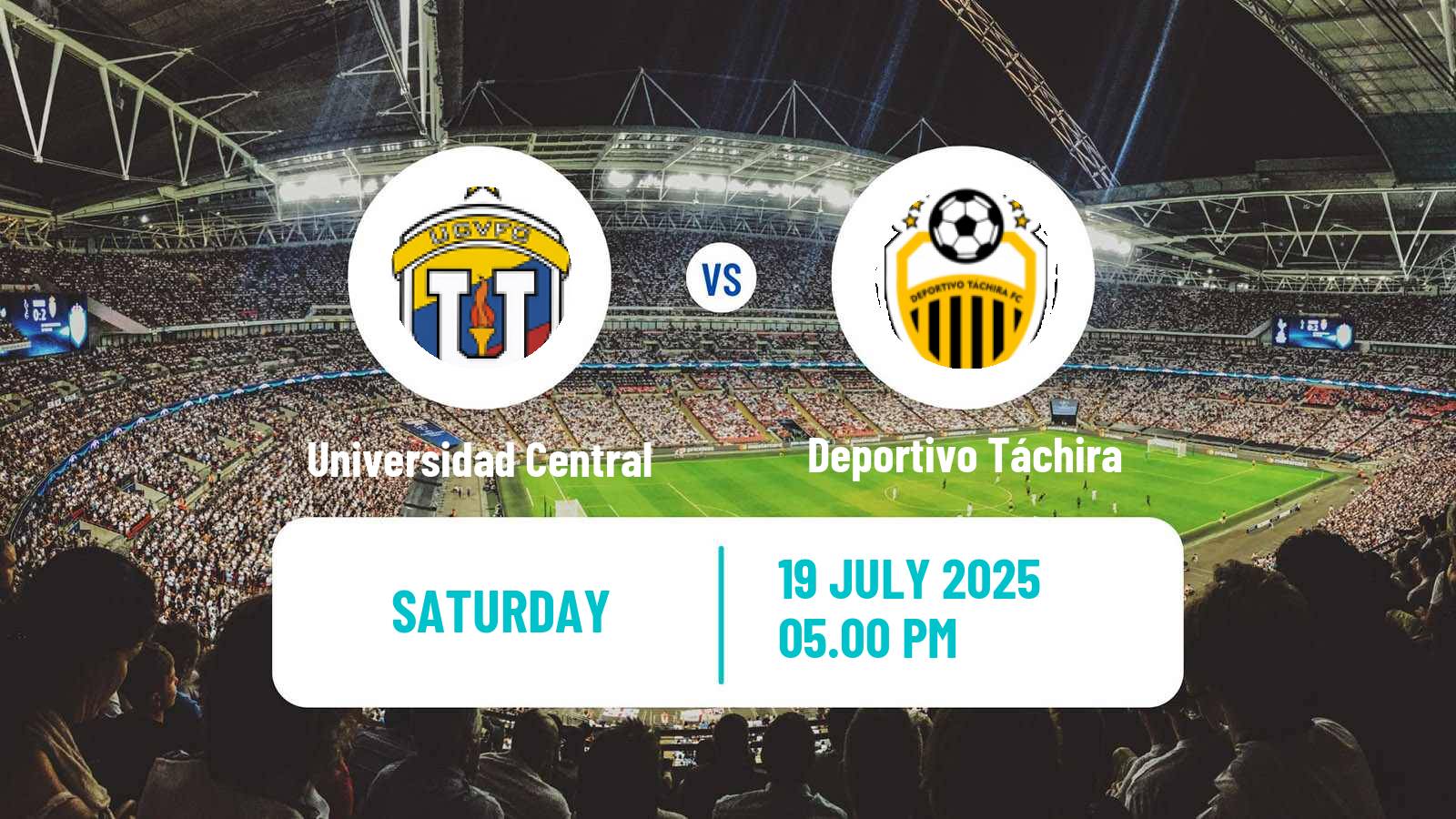 Football Venezuelan Primera Division Universidad Central - Deportivo Táchira