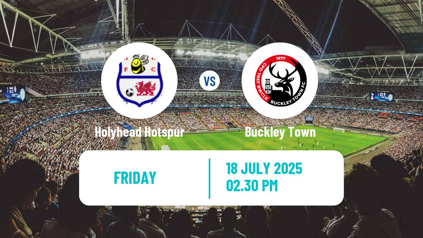 Football Welsh League Cup Holyhead Hotspur - Buckley Town