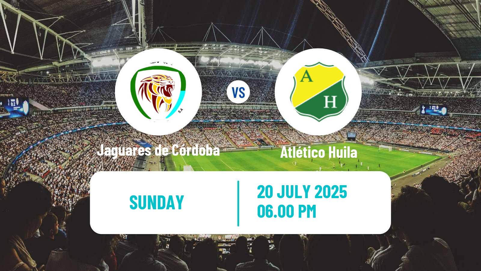 Football Colombian Primera B Jaguares de Córdoba - Atlético Huila