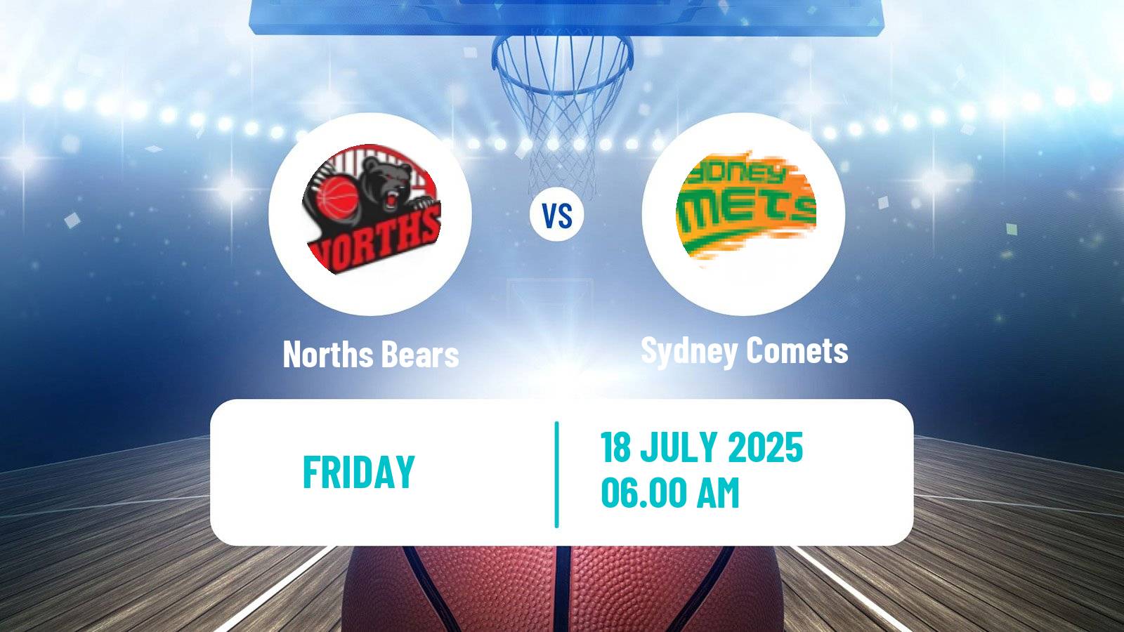 Basketball Australian NBL1 East Norths Bears - Sydney Comets