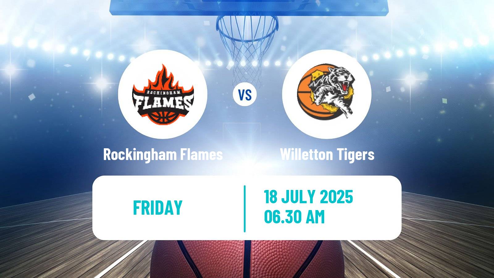 Basketball Australian NBL1 West Women Rockingham Flames - Willetton Tigers