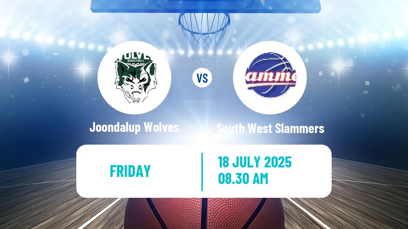 Basketball Australian NBL1 West Joondalup Wolves - South West Slammers