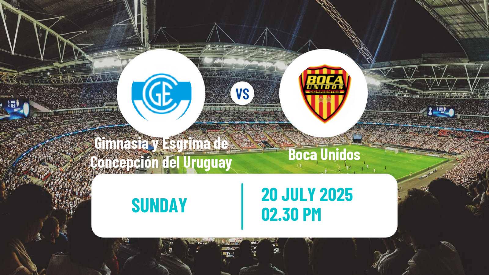 Football Argentinian Torneo Federal Gimnasia y Esgrima de Concepción del Uruguay - Boca Unidos