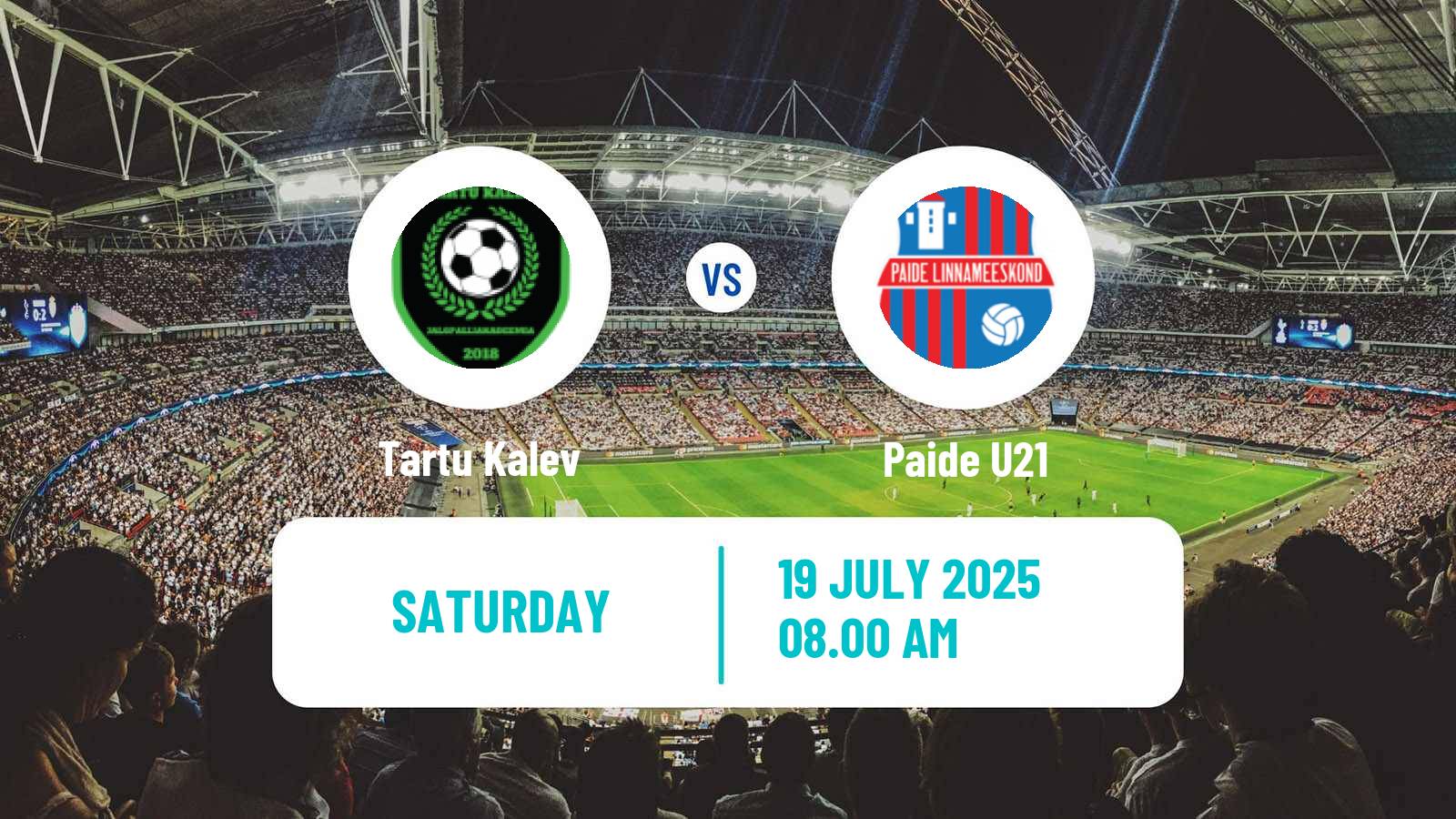 Football Estonian Esiliiga B Tartu Kalev - Paide U21