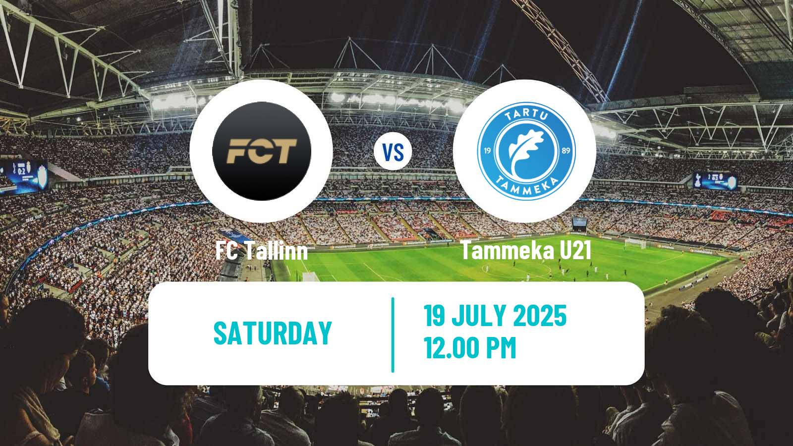 Football Estonian Esiliiga FC Tallinn - Tammeka U21